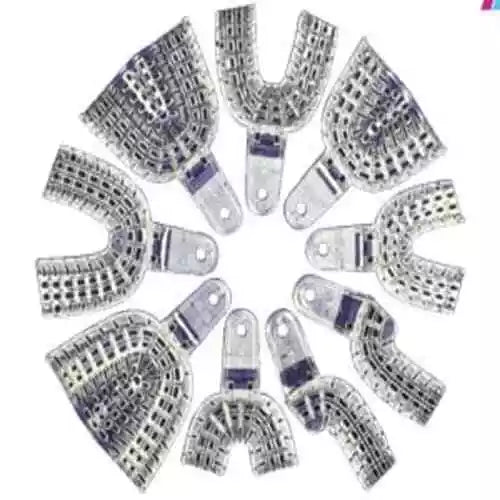 President Clear #8 Upper Right/Lower Left Quadrant Plastic Impression Trays | SurgiMac Dental Supply