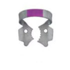 Hygenic Fiesta Color Coded Clamps. #13A (pink) winged metal dam clamp. Serrated | SurgiMac Dental Supply