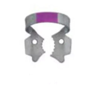 Hygenic Fiesta Color Coded Clamps. #13A (pink) winged metal dam clamp. Serrated | SurgiMac Dental Supply
