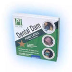 Hygenic 5" x 5" Medium Blue Rubber Dental Dam, Package of 52 | SurgiMac Dental Supply