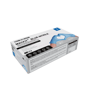 Nitrile Exam Gloves MacFit by SurgiMac | Blue | 100 Count 2115-XS