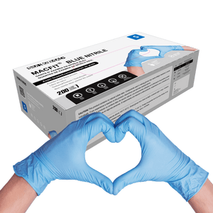 Nitrile Exam Gloves MacFit by SurgiMac | Blue | 200 Count 2216-S