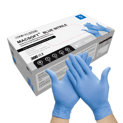 Nitrile Exam Gloves MacSoft by SurgiMac | Blue | Chemo Tested | 300 Count | 6116-S | SurgiMac | SurgiMac