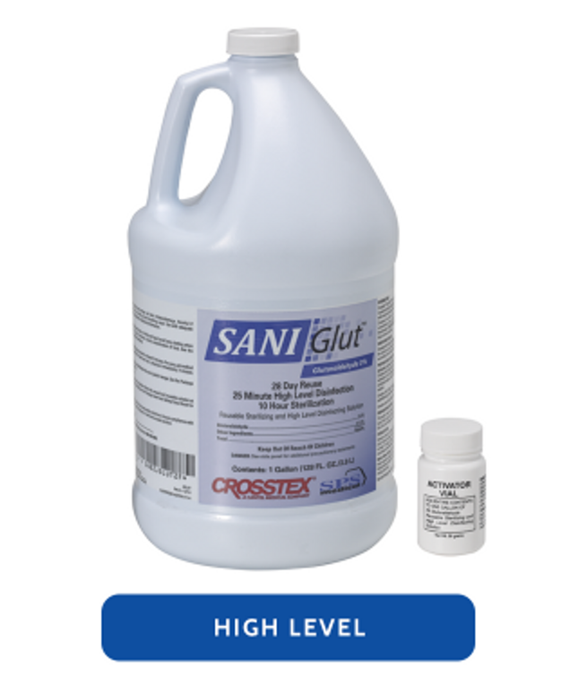 Crosstex | Glutaraldehyde, 3% High-Level Disinfectant, 4 gal/cs | JGLUT