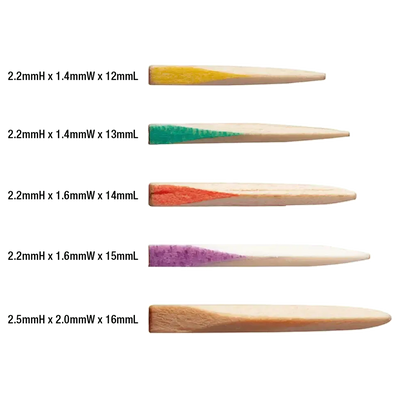 SeptoWedges Assorted Anatomical Wooden Wedges Refill, 100/Pk