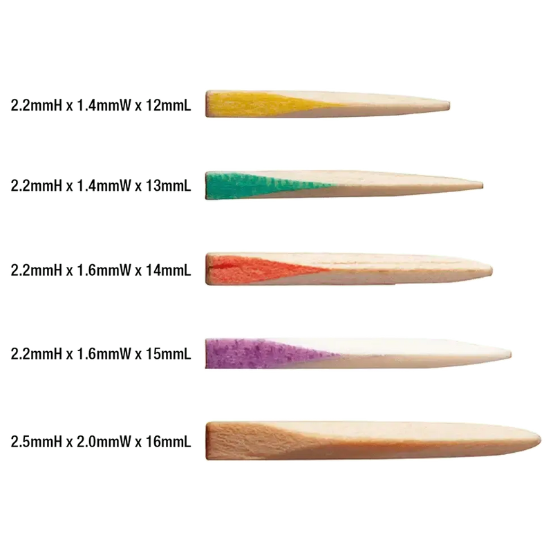 SeptoWedges Natural Refill, 100/Bx 2.2mm x 1.4mm x 16mm 01C4025