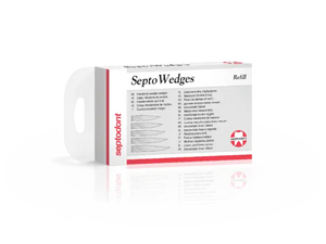 SeptoWedges Assorted Anatomical Wooden Wedges Refill, 100/Pk 01C4020