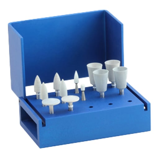 Shofu Dental Composite Polishing Kit CA - Metal, 2 Dura-Green and 2 Dura-White