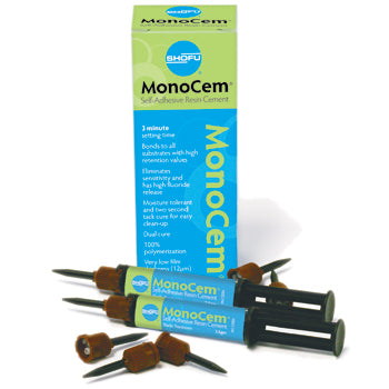 MonoCem TRANSLUCENT Kit. Self-Adhesive Resin Cement. 2 - 3.5 Gm. Syringe, 15 | 3208A | Shofu Dental | SurgiMac