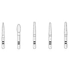 Two Striper Assorted ShortCut bur pack, FG, 5/pk. Contains 770.8CS, 703.8CS