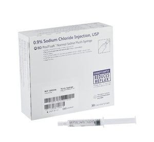 BD PosiFlush IV Flush Solution Sodium Chloride, Preservative Free 0.9% Injection Prefilled Syringe 306546-Bx