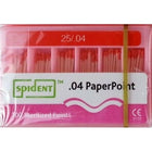 Spident Absorbent Paper Points - #25, Taper size 0.04, ISO Standardized, Color