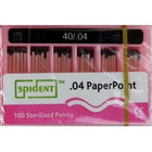 Spident Absorbent Paper Points - #40, Taper size 0.04, ISO Standardized, Color