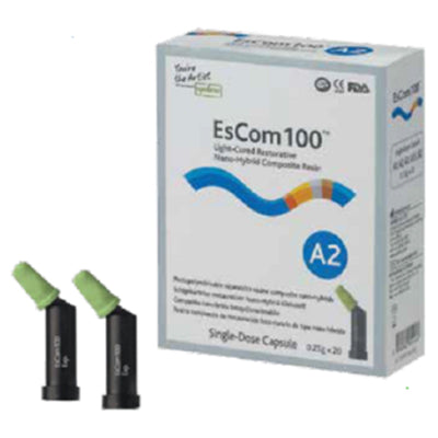 EsCom100 A2 capsules 20/box. Light-Cured Restorative Nano Hybrid Composite