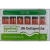 Spident #35 .06 Tapered Gutta Percha Points, Hand Rolled, Color Coded, Box