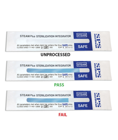 SteamPlus In-Office Steam Sterilization Integrator, Medical Device, 4" Strips