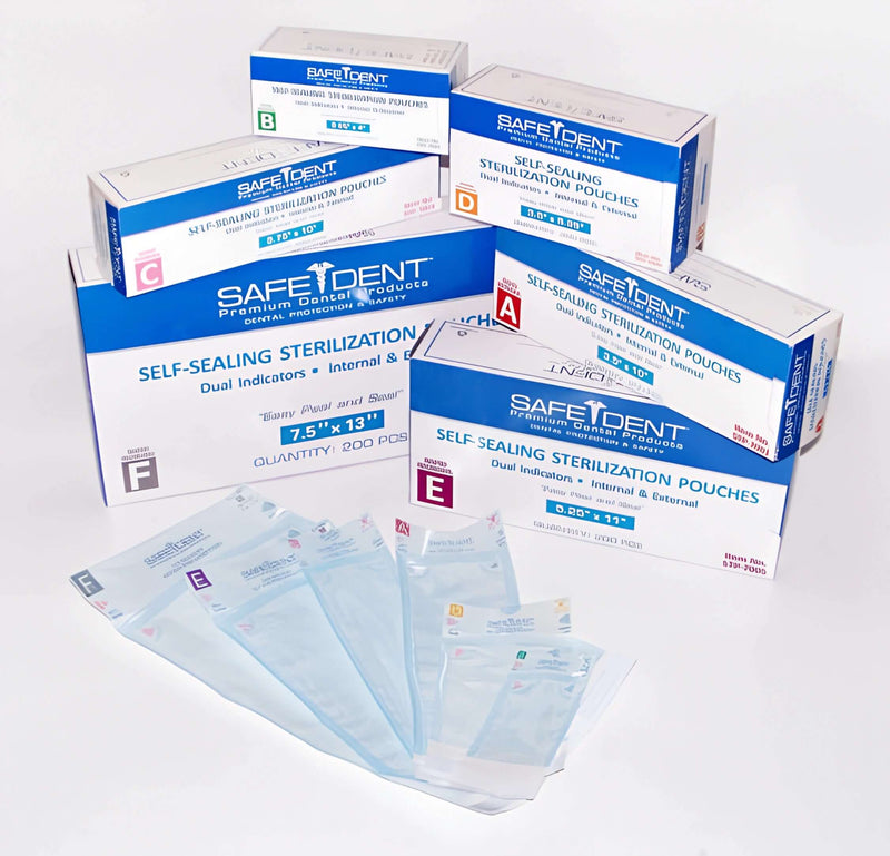 Sterilization Pouches-Dual Indicators, Color Coded for RAPID REORDER | SurgiMac Dental Supply