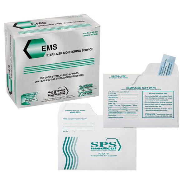 EMS Mail-In Sterilizer Monitoring Service, 52 Tests/Box | SurgiMac Dental Supply
