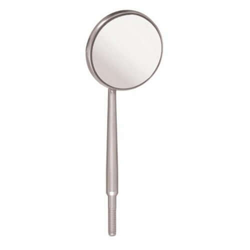 12 Pcs Rhodium Coated Dental Mirrors for Examination - Scratch Resistant, Anti-Fog, Stainless Steel Handle MIR03-CS