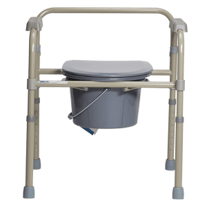 Steel Folding Bedside Commode, 17.5" Length, 22.5" Width 10372