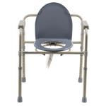 Steel Folding Bedside Commode, 17.5" Length, 22.5" Width 10372