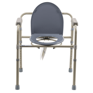 Steel Folding Bedside Commode, 17.5" Length, 22.5" Width 10372