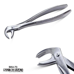 SurgiMac #73 Extracting Forceps, Lower Molars, English Pattern, Stainless Steel, Air Series, 1/Pk | SurgiMac Dental Supply
