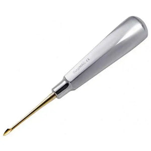 SurgiMac Spade Elevators, Left, Right & Straight (Set), Gold (TiN) Tips, Stainless Steel, Air Series, 3/Pk | SurgiMac Dental Supply