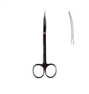 SurgiMac Goldman Fox Curved Scissors, Stainless Steel, Black Series, 1/Pk 16-2601-B