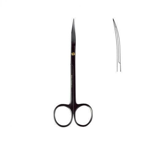 SurgiMac Goldman Fox Curved Scissors, Stainless Steel, Black Series, 1/Pk 16-2601-B