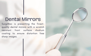 12 Pcs Rhodium Coated Dental Mirrors for Examination - Scratch Resistant, Anti-Fog, Stainless Steel Handle MIR03-CS