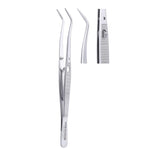SurgiMac #18 Locking London College Cotton Pliers with Serrated Tips, Stainless Steel, Air Series, 1/Pk | SurgiMac Dental Supply