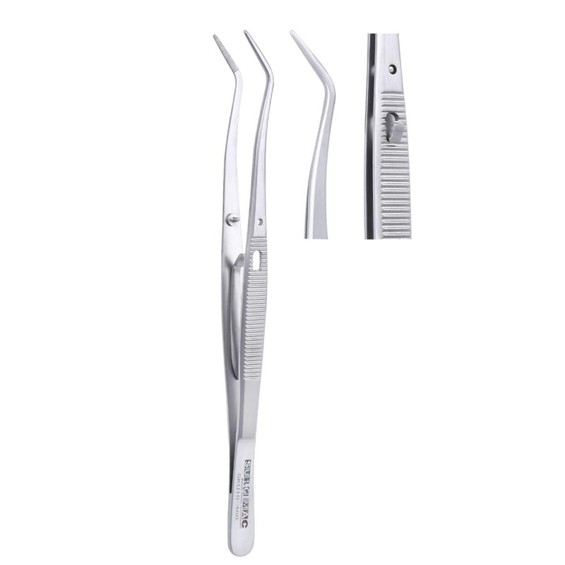 SurgiMac #18 Locking London College Cotton Pliers with Serrated Tips, Stainless Steel, Air Series, 1/Pk | SurgiMac Dental Supply