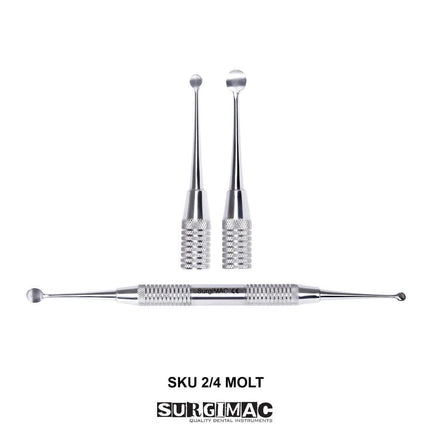 SurgiMac #2/4 Molt Surgical Curette, Stainless Steel, Air Series, 1/Pk