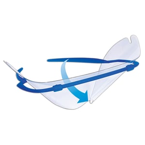 Tidi Products | Protective Glasses TIDIShield Flip ‘N Go™ Fit Over Uncoated Clear Tint Blue Frame Over Ear | 9300FE-50