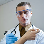 Protective Glasses TIDIShield Flip ‘N Go™ Fit Over Uncoated Clear Tint Blue Frame Over Ear 9300FE-50