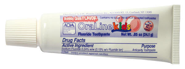 Bubblegum Fluoride Toothpaste, 0.85 oz, 144/cs 42109