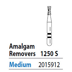 Two Striper ShortCut FG 1250 S Medium Diamond Bur Amalgam Remover, Short Shank