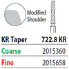 Two Striper FG #722.8 KR Taper Coarse Diamond Bur, Pack of 5. KR Modified