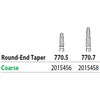 Two Striper FG 770.5 Coarse Diamond Bur Round-End Taper. Pack of 5