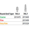 Two Striper FG 785.7 Fine Diamond Bur Round-End Taper. Pack of 5