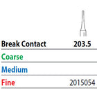 Two Striper FG #203.5 Fine Diamond Bur, Break Contact / Interproximal