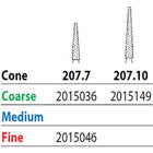 Two Striper FG #207.7 Coarse Diamond Bur, Cone. Pack of 5
