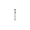 Two Striper FG #270.9 Coarse Diamond Burs, Flame shaped. Pack of 5
