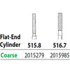 Two Striper FG #516.7 Coarse Diamond Bur, Flat-End Cylinder. Pack of 5