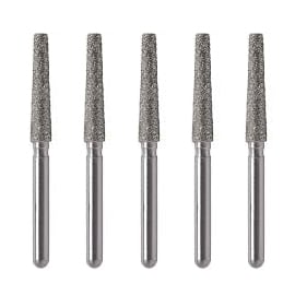 Two Striper FG 702.8 Very Fine Diamond Burs, Flat-End Taper. Pack of 5