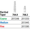 Two Striper FG 708.3 Medium Diamond Burs, Flat-End Taper. Pack of 5