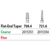 Two Striper FG 708.4 Coarse Diamond Burs, Flat-End Taper. Pack of 5