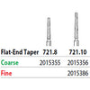 Two Striper FG 721.10 Coarse Diamond Burs, Flat-End Taper. Pack of 5