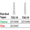 Two Striper FG 725.10 Fine Diamond Burs, Flat-End Taper. Pack of 5